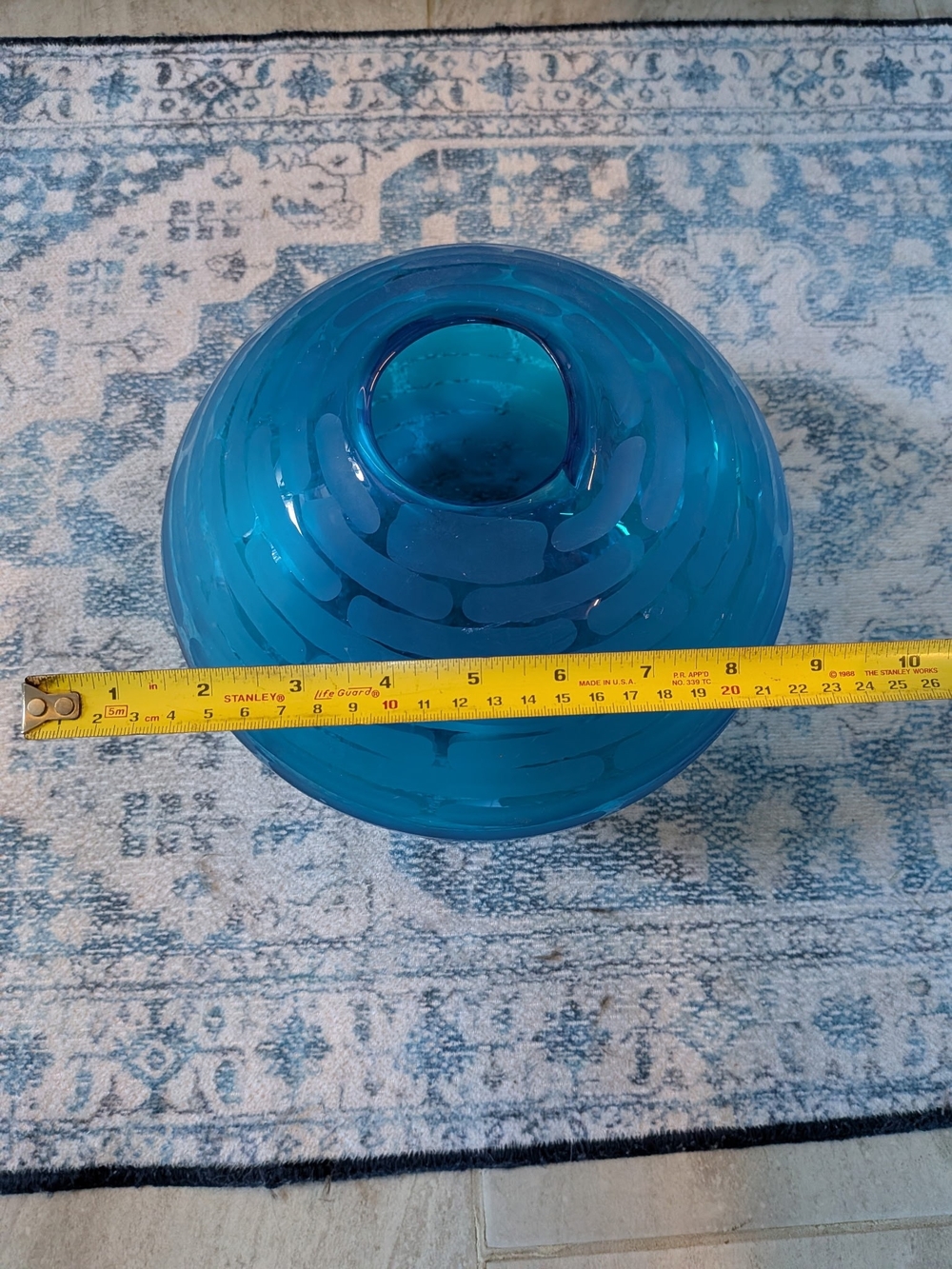 Blue Glass Vase - Picture 2 of 2